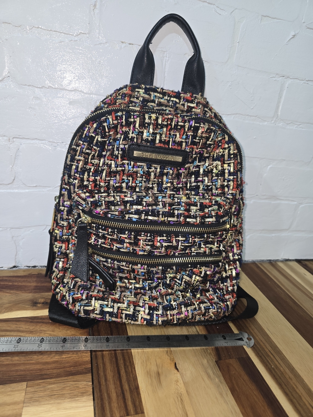 Steve Madden Multicolor Tweed Mini Backpack